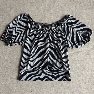 Elegant Zebra Print Women's Blouse